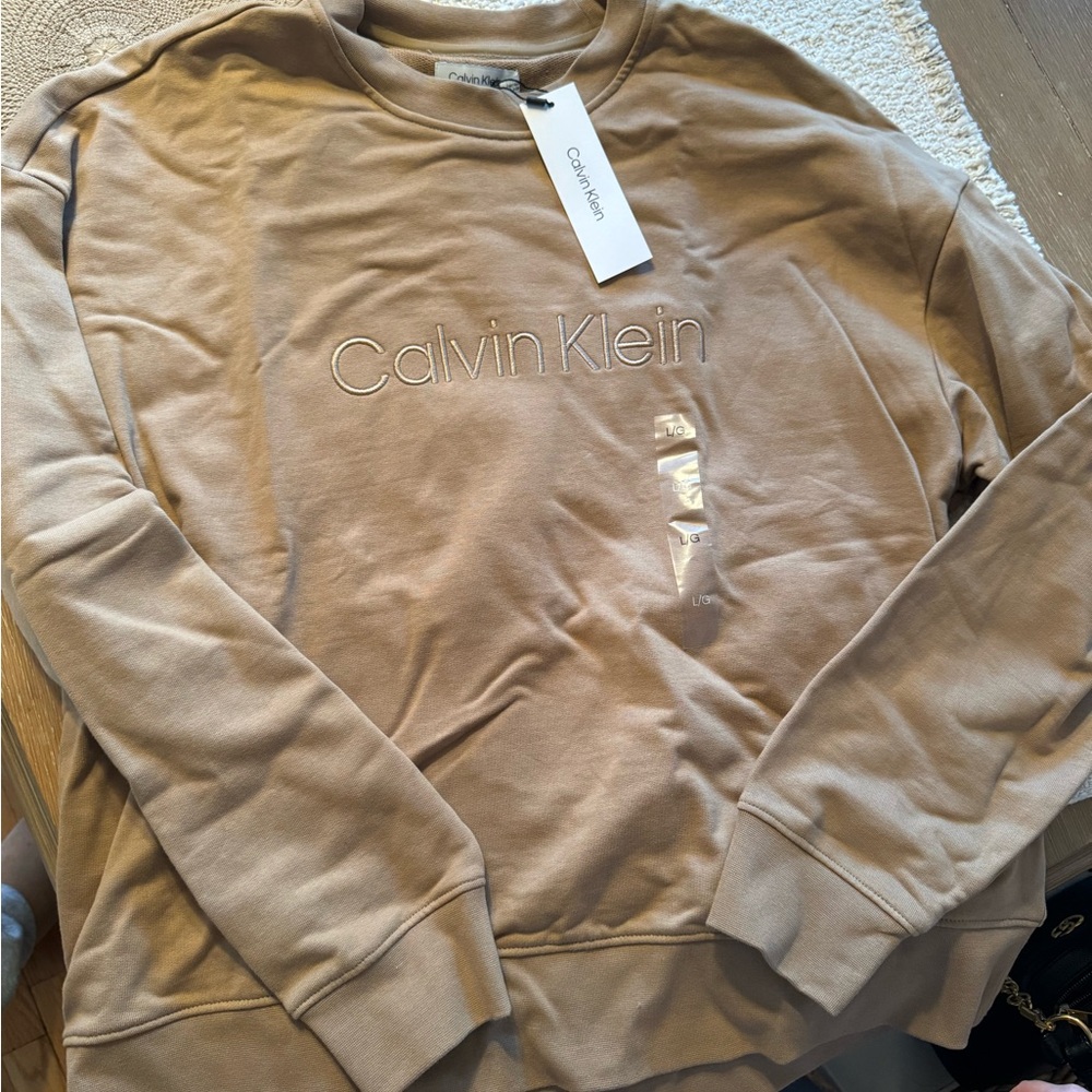 NWT Calvin Klein Beige Sweatshirt